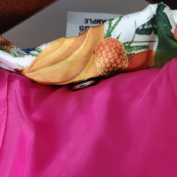 Adidas Girl's Puffer Jacket, 12 Months, Fantastic Bright Pattern, Removable Hood - Picture 8 of 9